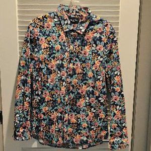 PAISLEY & GRAY Long Sleeve Rose & Rust Floral Shirt - Slim Fit XXL